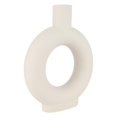 thumbnail image 2 of Florero de cerámica circular, florero hueco circular, florero mate moderno, adorno para sala de estar, dormitorio, oficina, 2 of 5