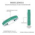thumbnail image 6 of Rosec Jewels Lab Grown Emerald Eternity Band for Women - Baguette Eternity Band - AAAA Quality Certified - with Jewelry Box, 925 Sterling Silver, US 4.00, 6 of 7