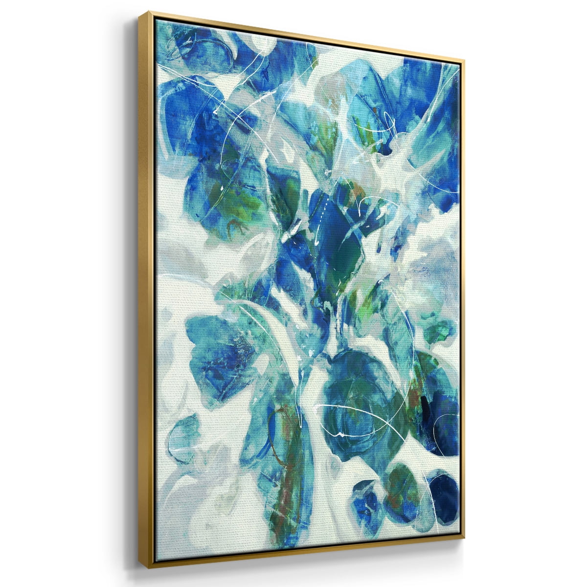 Winding Road Framed Premium Gallery Wrapped Canvas - Ready to Hang - 27 x 41 - Gold Floating Frame