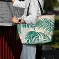 thumbnail image 7 of PAYOHTO Beige Tropical Plant Leaves Large Beach Tote Bags for Womens Mens Sandproof Swim Pool Bag with Zipper for Travel Vacation, 7 of 7