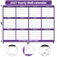 thumbnail image 5 of AWANFI 2027 Wall Calendar Dry Erase - 36" x 24", Double Sided Erasable & Reusable Yearly Wall Calendar Large Schedule Planner for Home, Office, Plan Organizer, 5 of 7