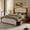 Brown, variant on ANPOO Queen Wood Bed Frame with 51.2" Tall Tufted Headboard & Roman Column Design, Sturdy Platform Bed with 2 Drawers & LED Light & Wooden Slats Support, No Box Spring Needed, 1000 lbs Capacity