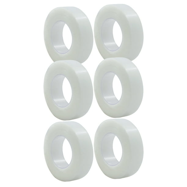 6 rollos de cintas adhesivas Cintas transpirables transparentes de doble párpado Herramienta de maquillaje Cinta de vendaje (Blanco)