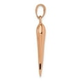 thumbnail image 2 of Auriga 14k Rose Gold Large 3D Italian Horn Pendant for Women, 2 of 6