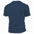 thumbnail image 5 of Mens Breathable Polo Shirt Short Sleeve Stand Collar T Shirt Color Block Top Casual Tee Navy XXXL, 5 of 7