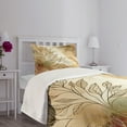 thumbnail image 4 of Ambesonne Tan Quilted Bedspread Set 2 Pcs, Abstract Branches Marble Like, Twin Size, Almond Ecru Beige, 4 of 4