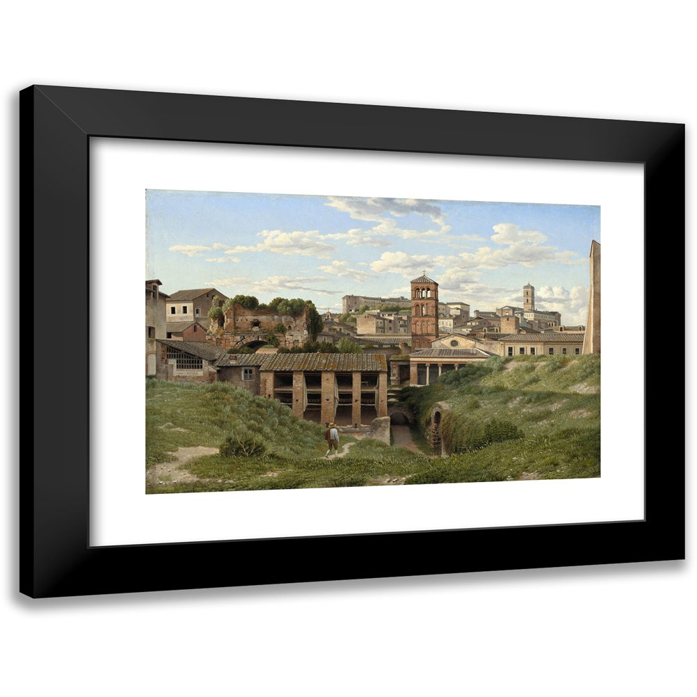 Christoffer Wilhelm Eckersberg 14x11 Black Modern Framed Museum Art Print Titled - View of the Cloaca Maxima, Rome (1814)
