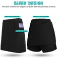 thumbnail image 5 of Baluue Women's Black Golf Skort with Built-in Shorts, Polyester Fabric for Outdoor Sports and Active Wear, 5 of 8