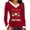 Red, variant on Patlollav Winter Christmas Womens Solid V-Neck Collar Long Sleeve Tops