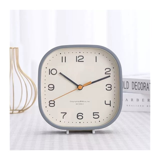 Simple and Fashionable Small Table Clock Holder with Dual-purpose Clock Silent Bedroom Bedside Desk Clock