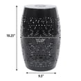 thumbnail image 4 of JERFIT 18.25" Black Solar Powered Outdoor Side Table with LED Light, Iron Accent Table for Garden Patio Deck, 4 of 10