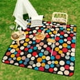 thumbnail image 6 of Color Wave Point Geometry Outdoor Picnic Blanket, Foldable Waterproof Beach Mat, Portable Beach Blanket for Beach Camping, Hiking, Family Concerts, 6 of 7
