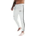 thumbnail image 1 of B91xZ Mens Ripped Jeans Straight-Fit Stretch Bootcut Jean,White XXL, 1 of 5