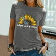 thumbnail image 1 of Puntoco Mujeres Casual Carta Impresión Mangas Cortas O-Cuello Camiseta Suelta Blusa tops Puntoco Puntoco-3491, 1 of 6