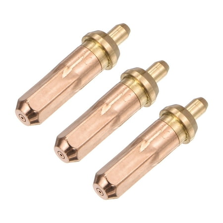 

Uxcell 3Pcs Red Copper Brass Round Shape Cutting Tip 1.05mm Dia 52mm Length 30#3