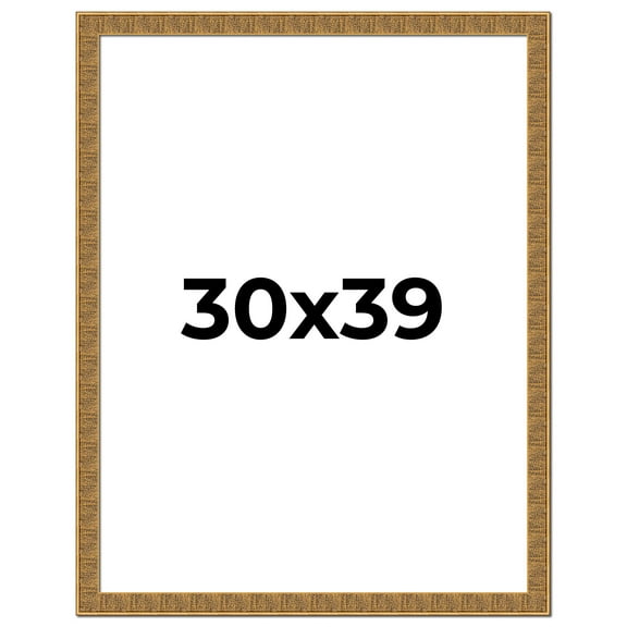 30x39 Frame Black and Gold Distressed Solid Wood Sonoma Picture Frame | 1.625 Inch Moulding Width |