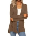 thumbnail image 6 of Womens Casual Lightweight With Pocketes Long Sleeve Open Front Cardigan Chiffon Cardigan plus Size Cardigans for Women 3x Cardigan Women Fall Sweat Coat for Women Braid Front Cardigan Sweater for, 6 of 6