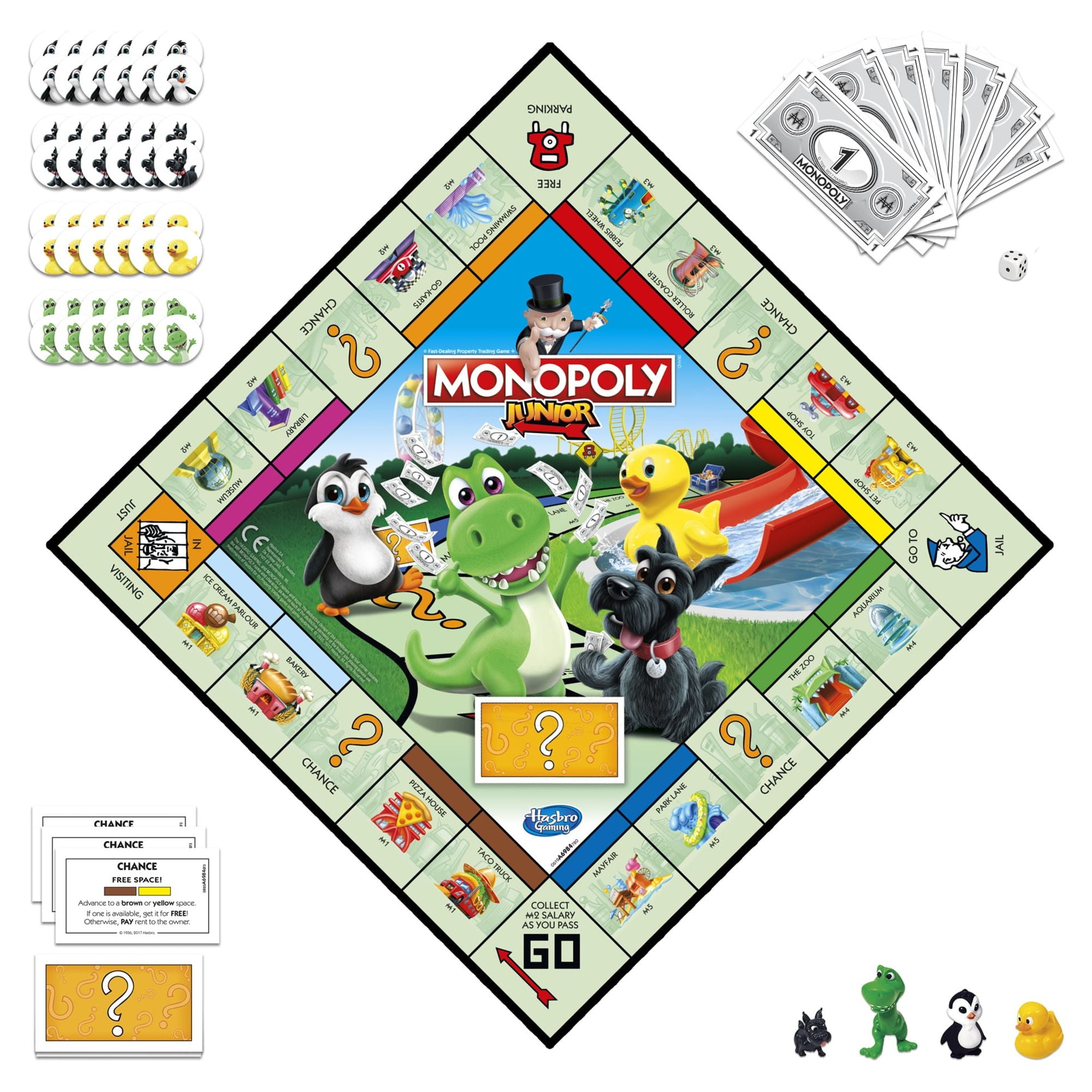 Hasbro Gaming - Monopoly Junior Board Game - Learn - Educational New  Characters