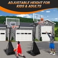 thumbnail image 5 of Whizmax Portable Basketball Hoop Outdoor 7.8-10ft Height, Basketball Hoop Goal System with 2 Wheels, 55 Inch Shatterproof Backboard, Large Stable Base for Backyard Driveway Indoor, 5 of 6