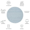 thumbnail image 4 of SAFAVIEH Courtyard Evander Geometric Indoor/Outdoor Area Rug, Blue/Navy, 7'10" x 7'10" Round, 4 of 8