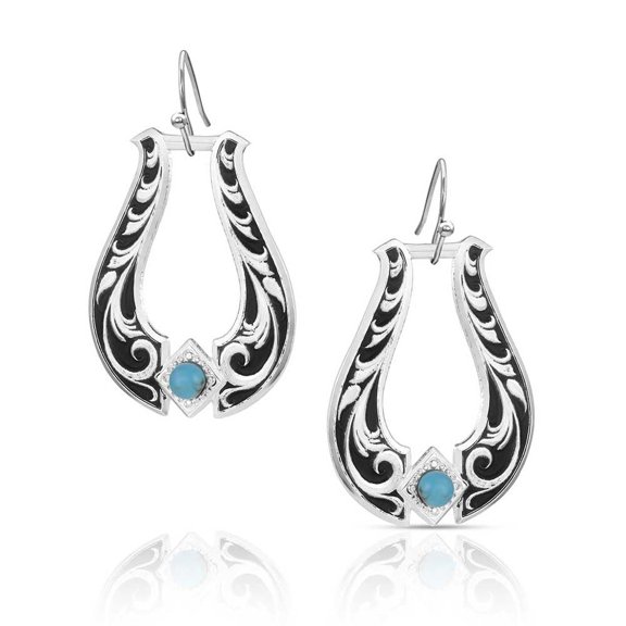 Montana Silversmiths Western Lifestyle Turquoise Drop/Dangle Earrings Callie's Turquoise Trail
