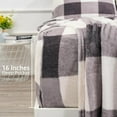 thumbnail image 3 of Micro Fleece Checkered Bed Sheet Set Queen Size- Ultra-Soft Velvet Plush Bed Sheets with Deep Pockets,No Pilling,Cozy Warmth for All Season - 4 Piece Set (Queen, Buffalo Plaid - Grey/White), 3 of 12