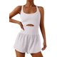 thumbnail image 1 of Mono deportivo de una pieza para mujer, pantalones cortos de gimnasio, ropa deportiva con bolsillo trasero con cremallera, 1 of 4
