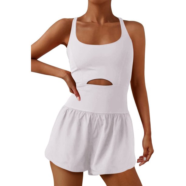 Mono deportivo de una pieza para mujer, pantalones cortos de gimnasio, ropa deportiva con bolsillo trasero con cremallera