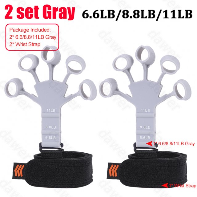 2 Pzs gripper finger Entrenador Ejercitador De Dedos De Silicona FLEXOR gripster Con 6 Niveles Resistentes Para Guitarra Con Banda De Muñeca De Mano Gao Jiahui unisex