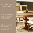 thumbnail image 6 of Maven Lane Zola Traditional Round Wooden Dining Table in Antiqued Natural Finish, 6 of 7