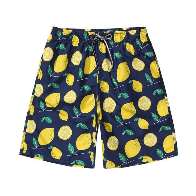 toraway Men's Beach Sweatpants Printed Trousers Drawstring Jogging Leisure Shorts L