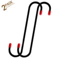 thumbnail image 2 of 2 Pcs Crochets de Support d'Étrier de Frein avec Embouts en Caoutchouc Rouges pour Outils Automobiles (Noir), 2 of 6
