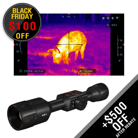 ATN ThOR 4 640x480, 1.5-15x, Thermal Rifle Scope with Ultra Sensitive Next Gen Sensor, WiFi, Image Stabilization, Range Finder, Ballistic Calculator and IOS and Android