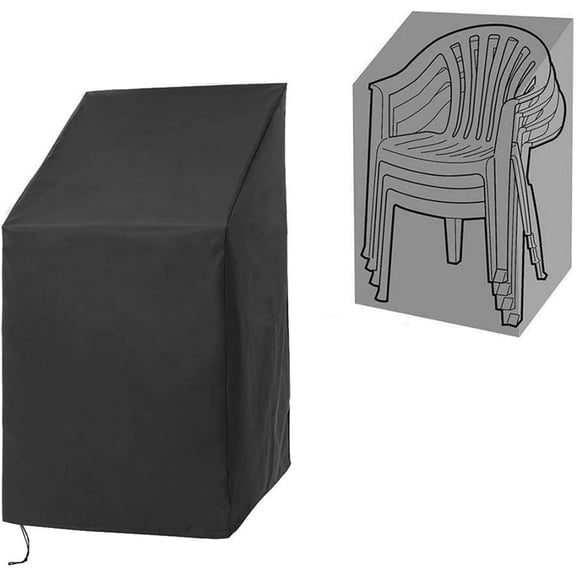 YXMEIGUO Patio Chair Covers, Waterproof Outdoor Chair Cover, Outdoor Furniture Covers for Lawn Garden Fits up to 25" L x 25" W x 47"H, Black