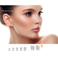 thumbnail image 2 of 14K Gold Stud Earrings Princess Butterfly Cubic Zirconia CZ, 2 of 3