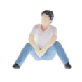 thumbnail image 1 of de personas diminutas, modelo a 1:64, tren, modelos de personas, trenes, arquitectónicas para sentarse y de piezaza, Chico escuchando b Yotijar Figuras de personas en miniatura, 1 of 8