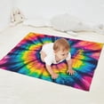 thumbnail image 2 of Colorful Rainbow Tie Dye Spiral Pattern Blanket,Comfortable Soft Flannel Throw Blanket,All Season,Warm Lightweight Blankets for Sofa Bed Couch Living Room Chair,30"x40", 2 of 4