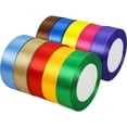 thumbnail image 2 of Cintas de satén de 25 mm y 25 yardas para envolver regalos de bodas, fiestas y Navidad, hacer moños, accesorios decorativos para manualidades, 2 of 5