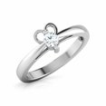 thumbnail image 2 of HeartsAndYou 0.6ct Engagement Ring for Women Round Cut Moissanite Heart Valentine 18k White Gold Over Silver, 2 of 9