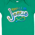thumbnail image 4 of Inktastic Hooked on Jesus Christian Boys or Girls Baby Bodysuit, 4 of 5