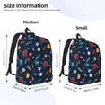 thumbnail image 2 of Yiaed Space Cartoon Print Print Laptop Backpack Travel Canvas Backpack Vintage Aesthetic Backpack for School Knapsack Backpack Backpack for School-Small, 2 of 5