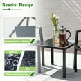 thumbnail image 5 of Devoko 3 Pieces Modern Outdoor Conversation  Patio  Furniture Sets Textilene Bistro, with Glassed Table Steel Frame, Black, 5 of 7