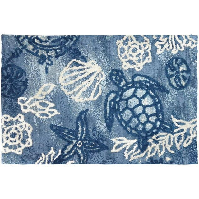 Homefires PMF-MC001B 34 x 22 x 0.5 in. Oceania Indoor Area Rug, Multi Color