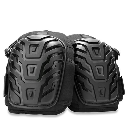 Neoprene 2 Buckle Pfd Heavy Duty Silicone Knee Pad, Impact / Scratch Resistant Protective Hard Shell w/ Soft Breathable Neoprene Inner Lining, Wear Resistant 600D Polyester & Adjustable Quick Release Buckle, Black ()