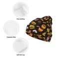 thumbnail image 3 of Pofeuu Burger Fries Print Beanie Hat for Men Women Knit Winter Hat Warm Cuffed Skull Beanie Slouchy Soft Unisex, 3 of 6