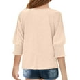 thumbnail image 3 of Girls Casual Long Sleeve Crew Neck Top Comfortable Lightweight Pullover Shirt for Daily Wear School Outings Play, 3 of 3