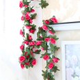thumbnail image 4 of Selrti 2.5M Artificial Flower Garland Realistic UV Resistant Faux Flower Rattan Vine Wedding Party Hanging Simulation Bloom Decoration, 4 of 8