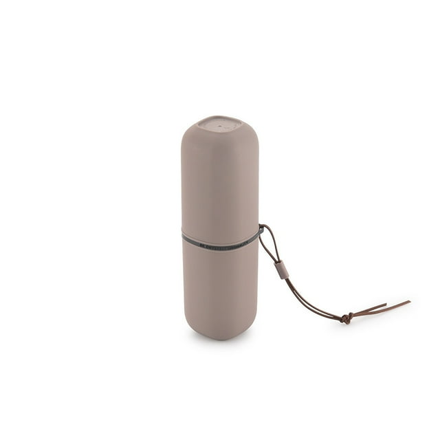 Matsuzay Estuche para cepillos de Portavasos portátil para cepillos de Viajes Contenedor de de Organizador Juegos de accesorios de baño Marrón