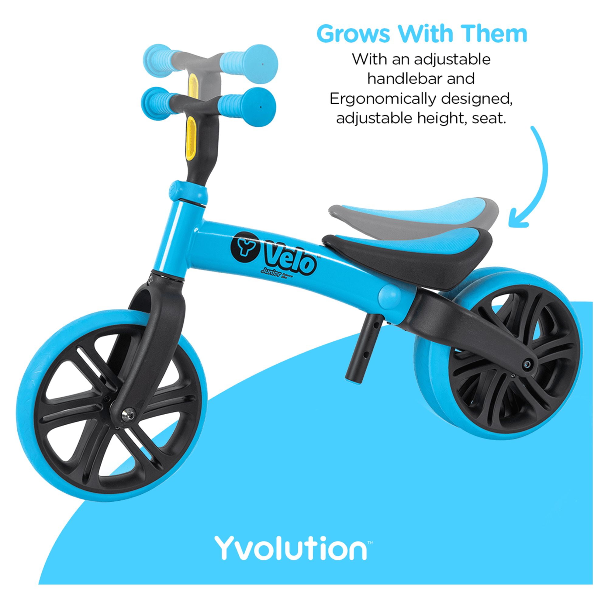 to Boys Balance 9\'\' Toddler Yvolution Wheel Girls, 3 Years Velo and 18 Old Bike (Blue) Months