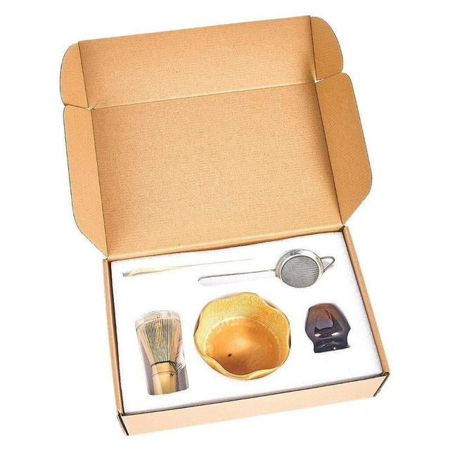 ruzhgo 5 Pcs Start up Kit Accessories japanese tea Tools Matcha Bowl matcha sets Matcha Tea Set for Beginner Bamboo Bowl